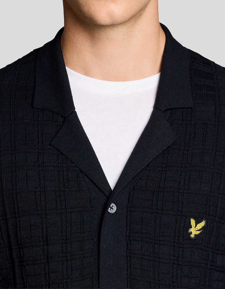 Revere Collar Knitted Resort Shirt
