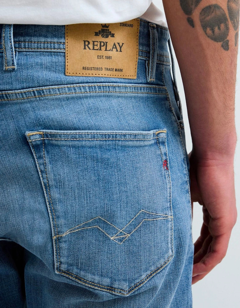 Replay Denim stretch shorts stonewash Blue Ma981y.685.194.009