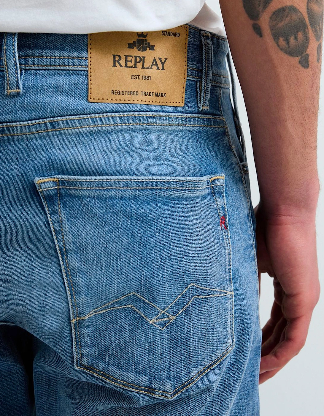 Replay Denim stretch shorts stonewash Blue Ma981y.685.194.009
