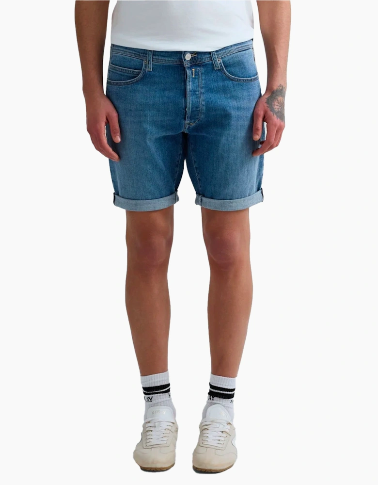 Replay Denim stretch shorts stonewash Blue Ma981y.685.194.009