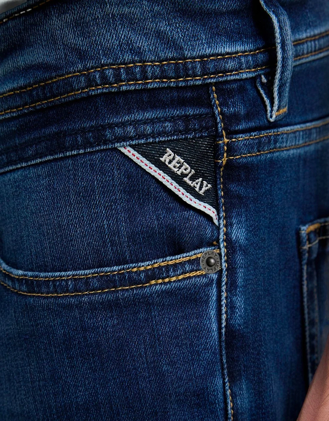 Replay Grover Straight Fit Stretch Denim Shorts M1072.685.192.009