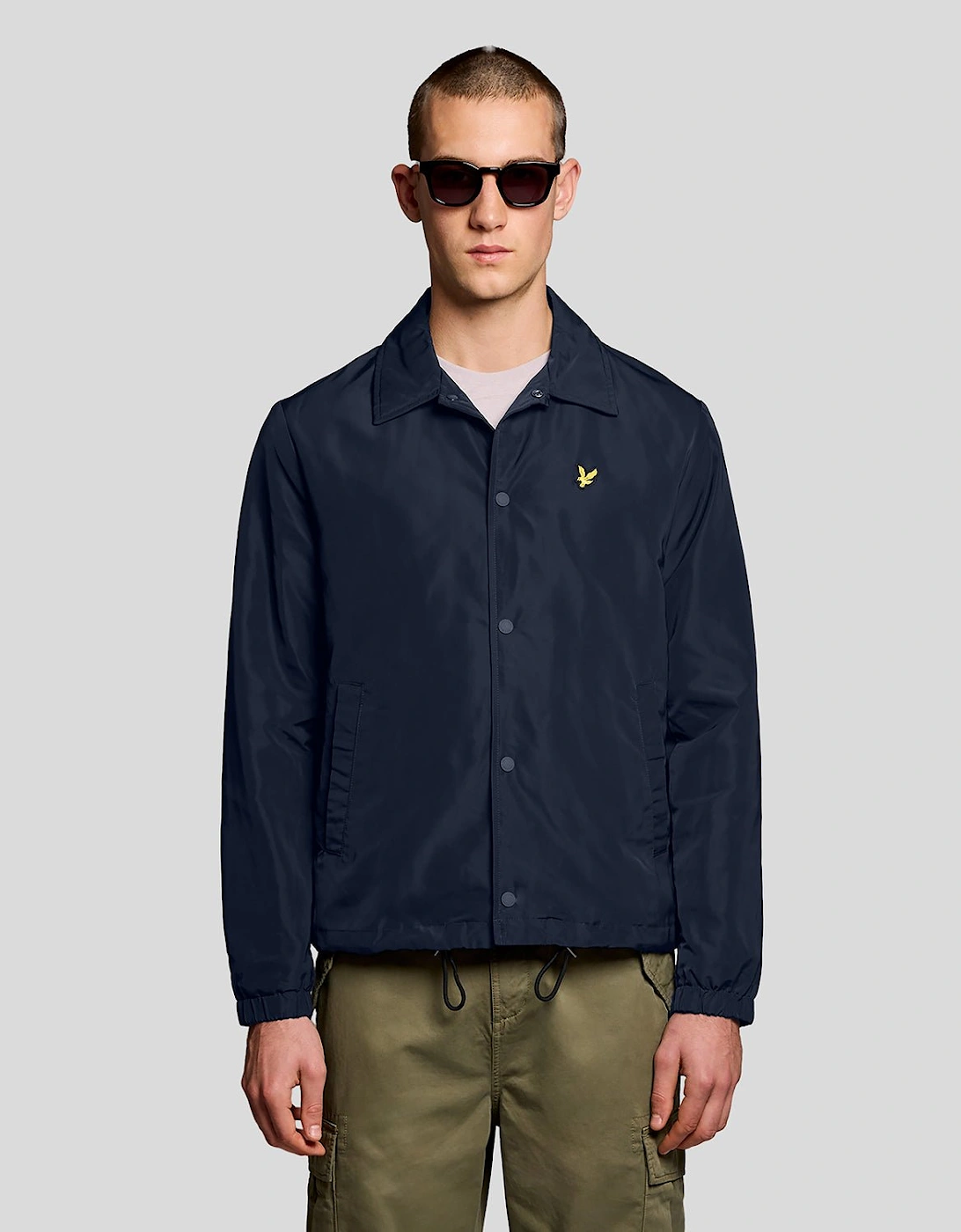 Lyle And Scott Men's Navy Lightweight Coach Jacket - Size: 42/Regular
