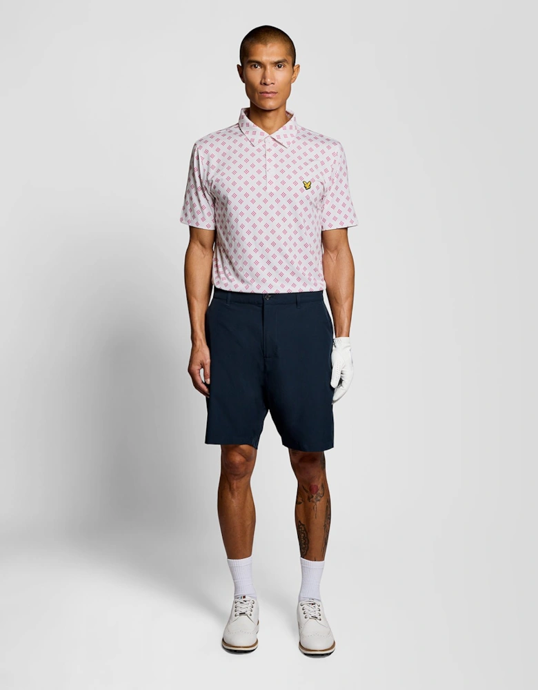 Argyle Print Polo Shirt