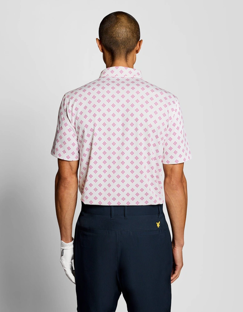 Argyle Print Polo Shirt
