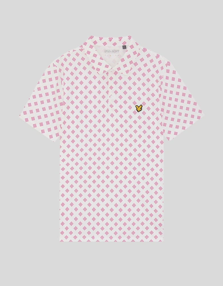 Argyle Print Polo Shirt
