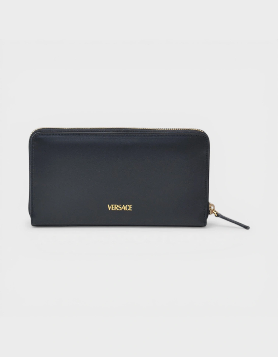 Zip Around Wallet Leather Black
