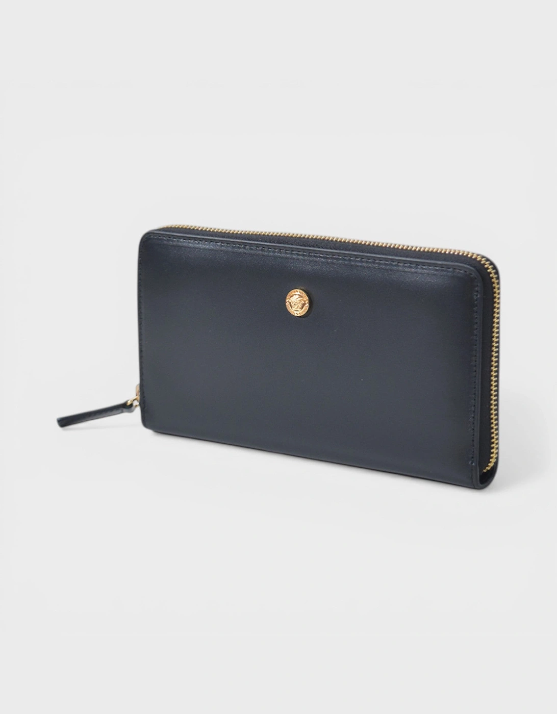 Zip Around Wallet Leather Black