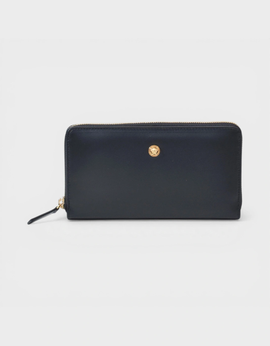 Zip Around Wallet Leather Black