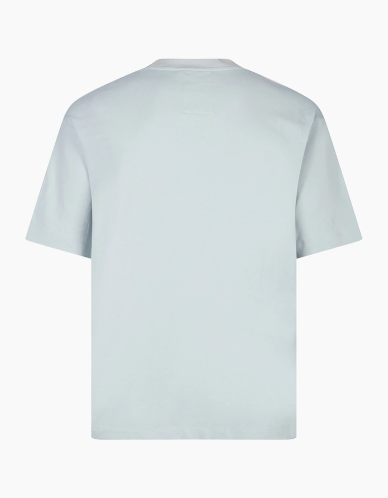 Luke 1977 Clarke crew neck t shirt washed sky blue