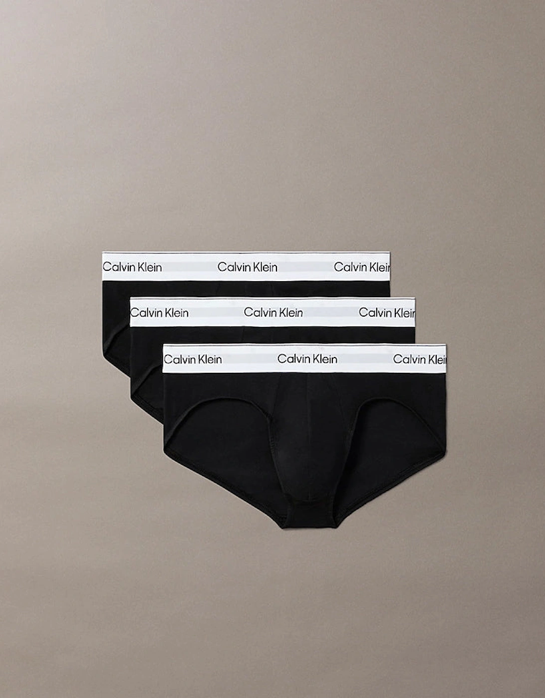 Calvin Klein Men's Black 3 Pack Icon Cotton Stretch Hip Briefs - /Black/ - Size: 35/34/32