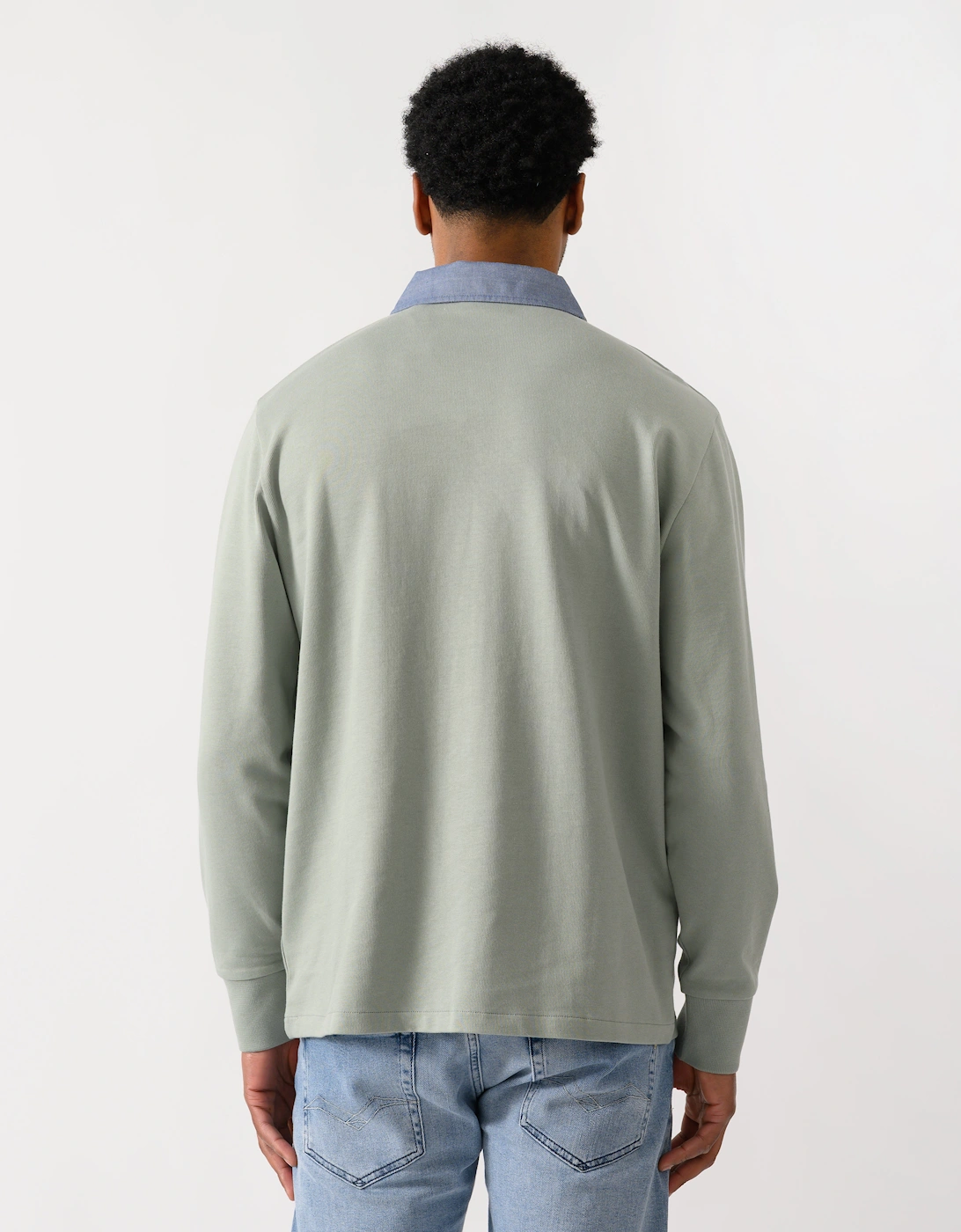GANT Mens Regular Chambray Heavy Rugger - 10 Ceramic Grey