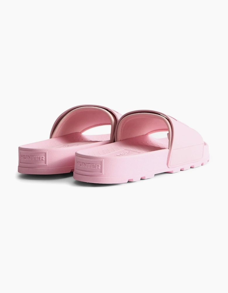 Hunter Core Embossedr Polyurethane Women's Parfait Pink Slides