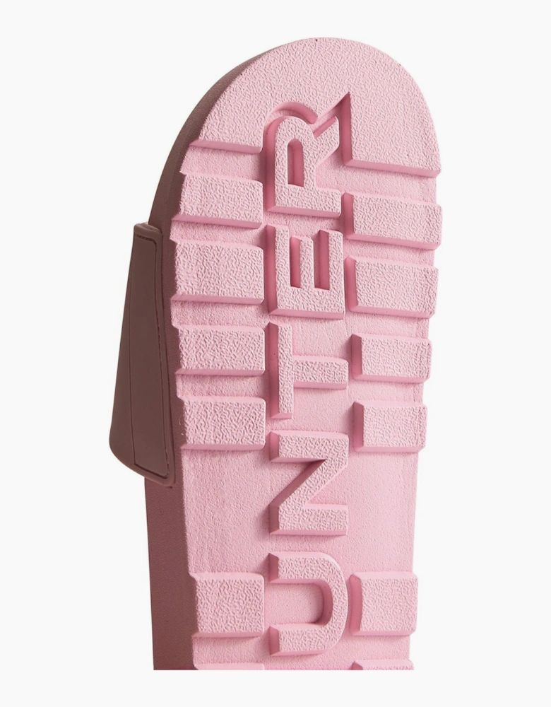 Hunter Core Embossedr Polyurethane Women's Parfait Pink Slides