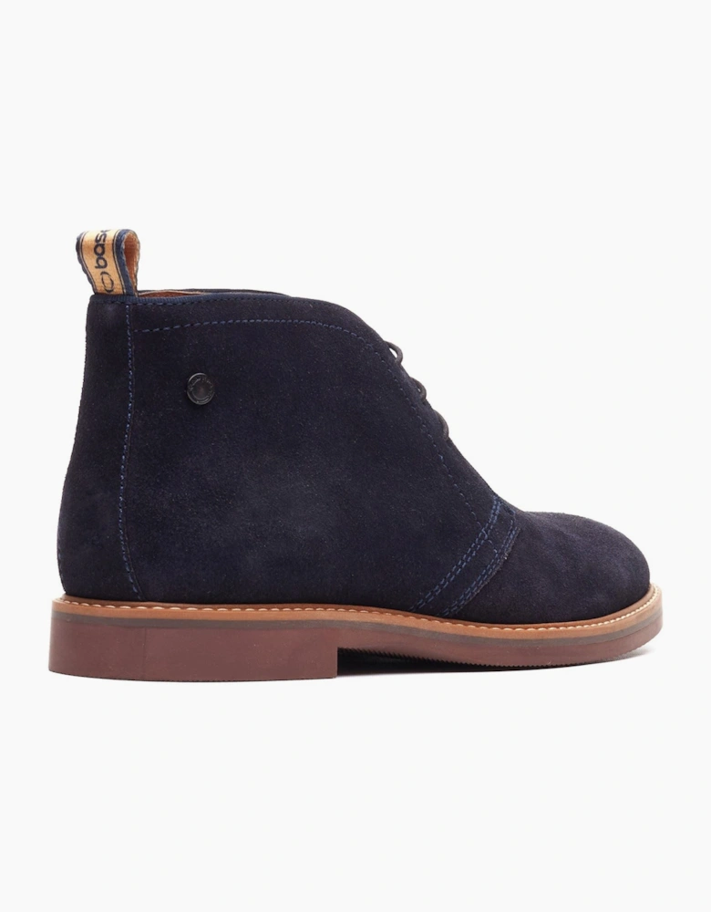 Base London Carlton Chukka Leather Men's Navy Boots