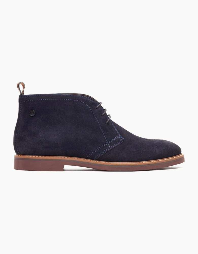Base London Carlton Chukka Leather Men's Navy Boots