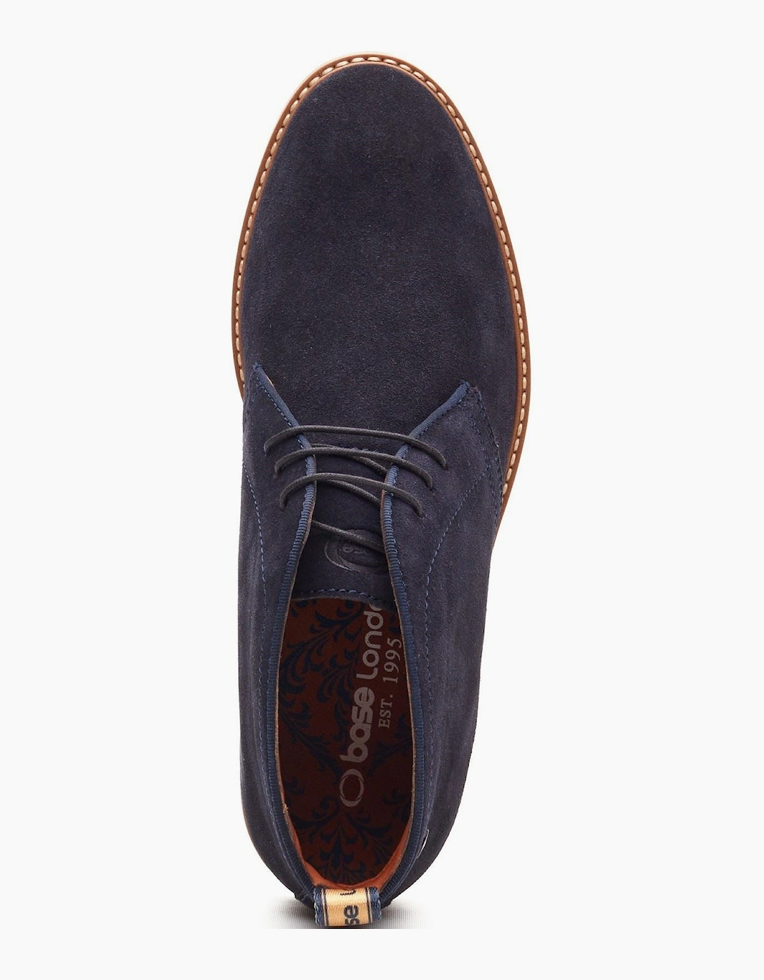 Base London Carlton Chukka Leather Men's Navy Boots