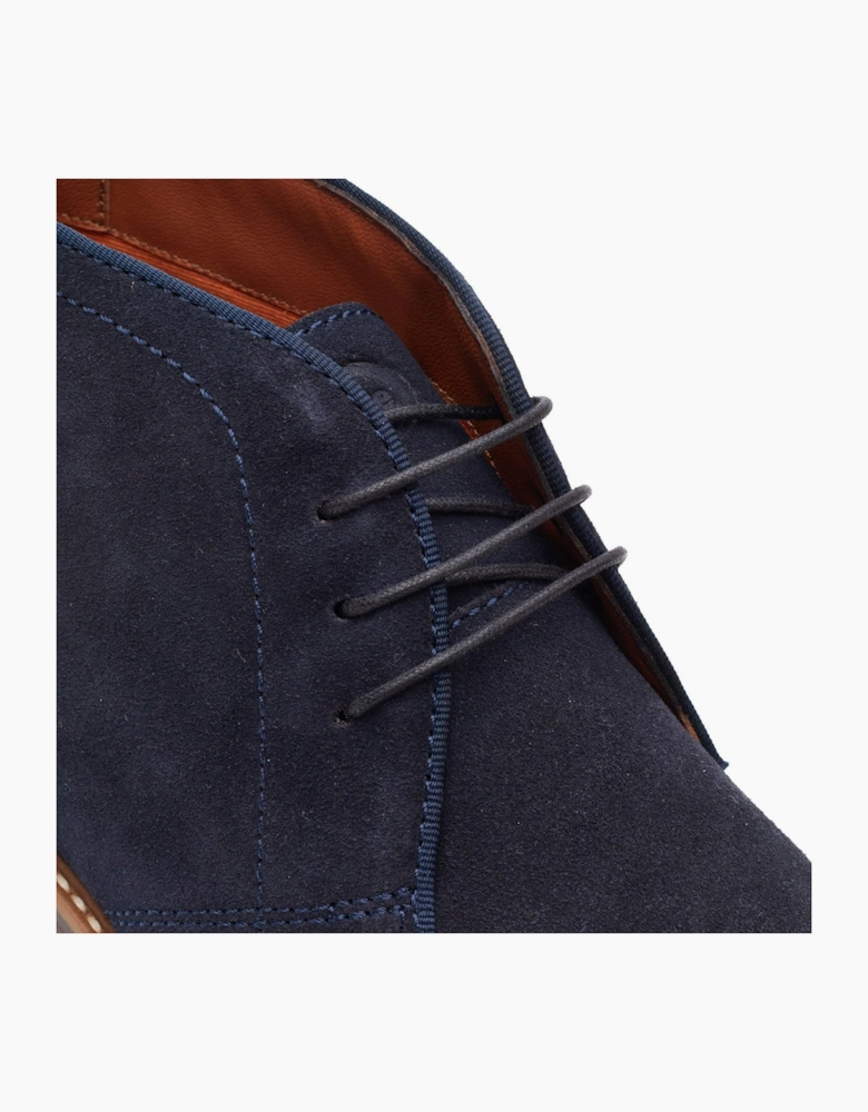 Base London Carlton Chukka Leather Men's Navy Boots