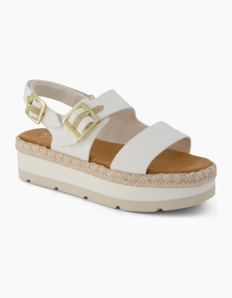 TOMS Giana Textile Women's White Beachside Sandals