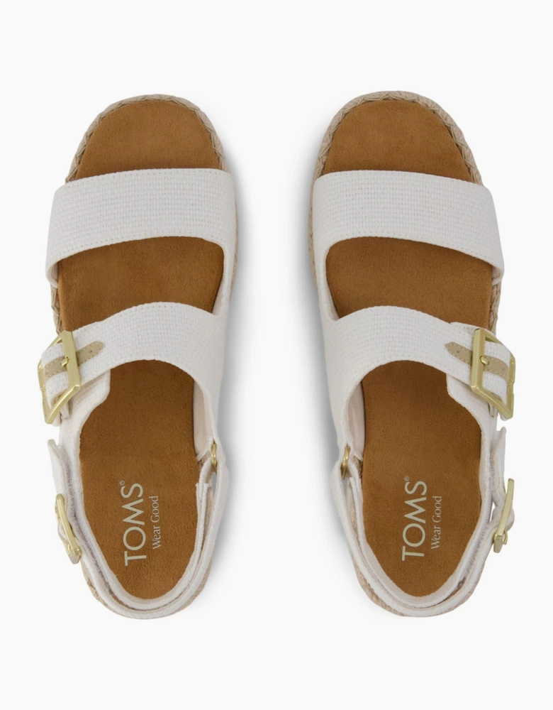 TOMS Giana Textile Women's White Beachside Sandals
