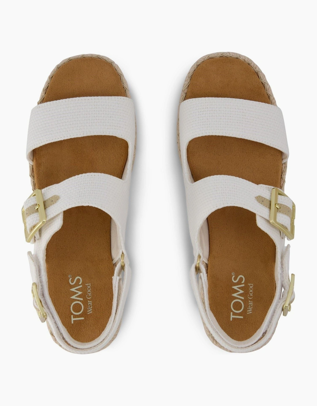 TOMS Giana Textile Women's White Beachside Sandals