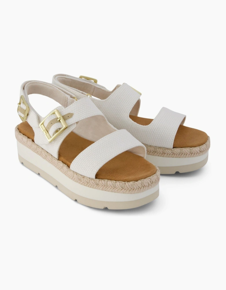 TOMS Giana Textile Women's White Beachside Sandals