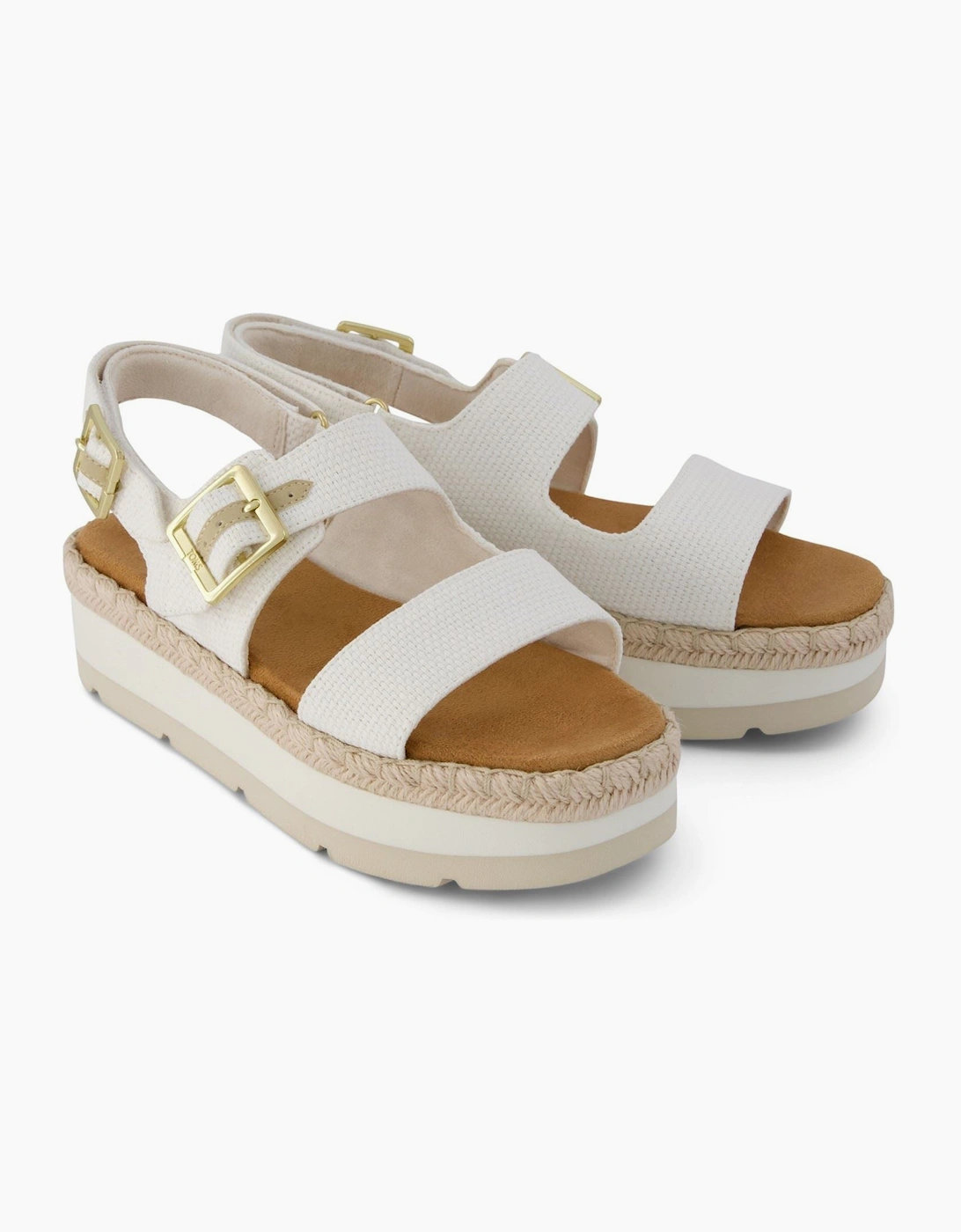 TOMS Giana Textile Women's White Beachside Sandals