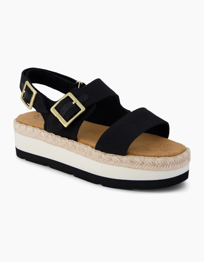 TOMS Giana Textile Women's Black Beachside Sandals