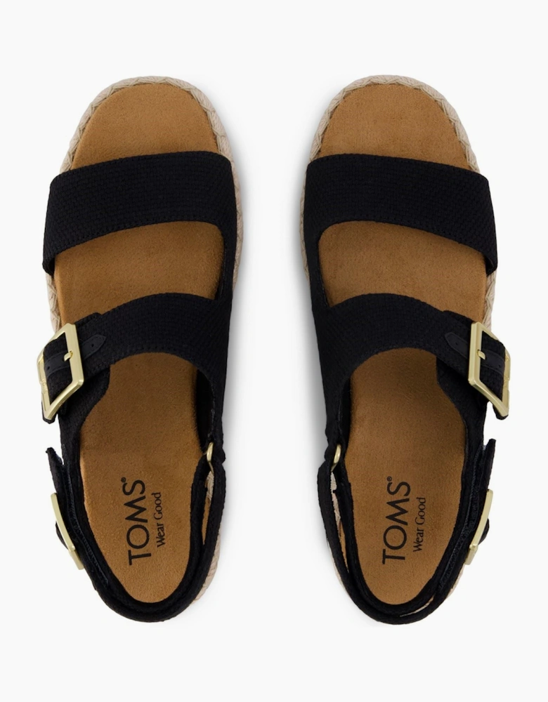 TOMS Giana Textile Women's Black Beachside Sandals