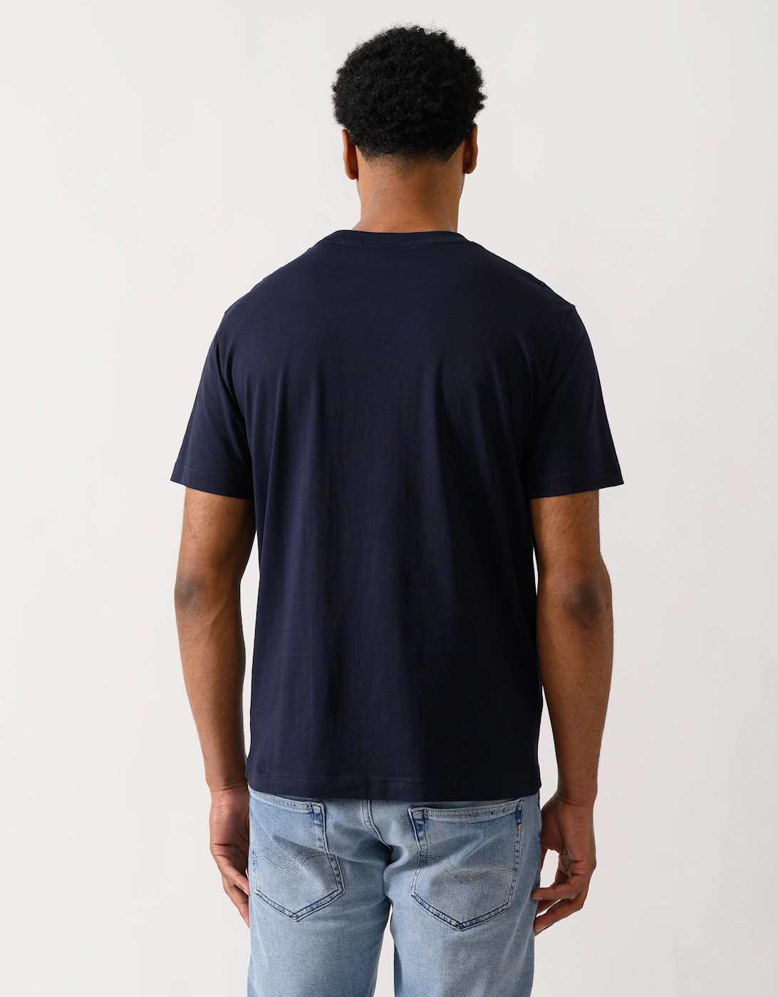 GANT Mens Short Sleeve G-Badge T-Shirt - 433 Evening Blue