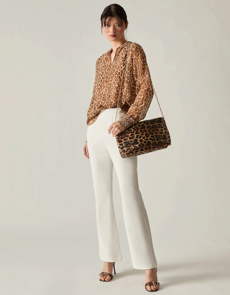 Cream Bootleg Trousers
