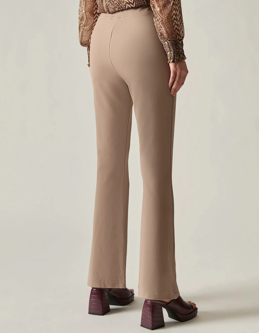 Taupe Bootleg Trousers