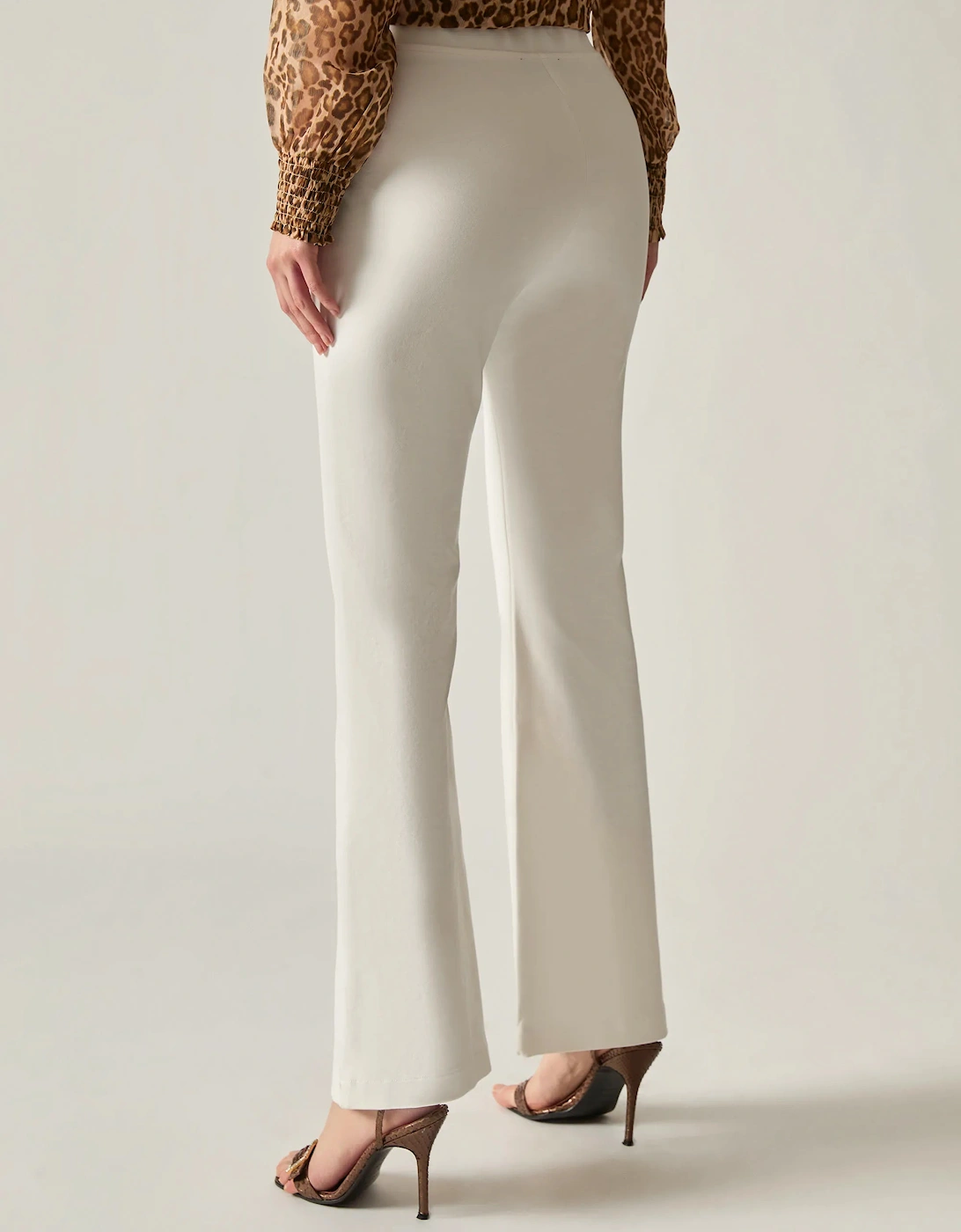 Cream Bootleg Trousers
