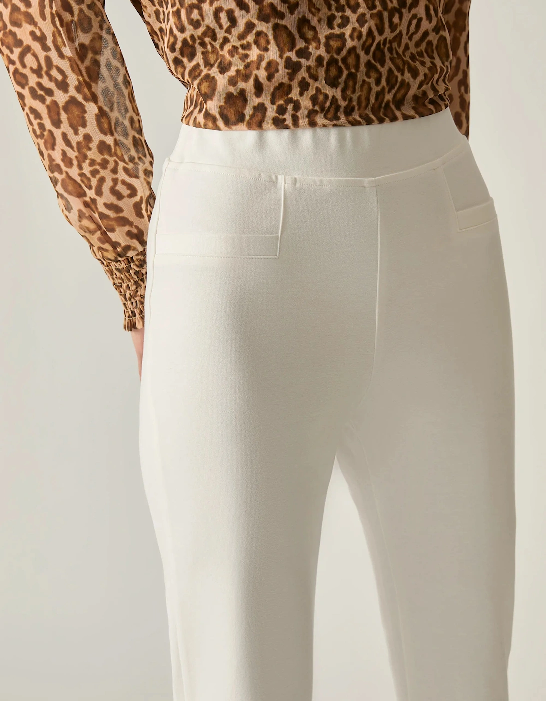 Cream Bootleg Trousers