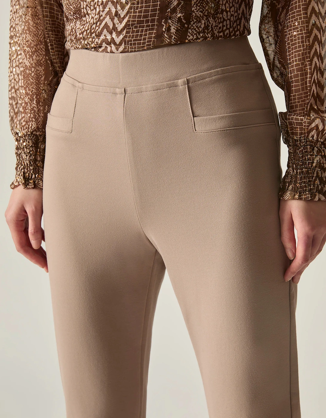 Taupe Bootleg Trousers