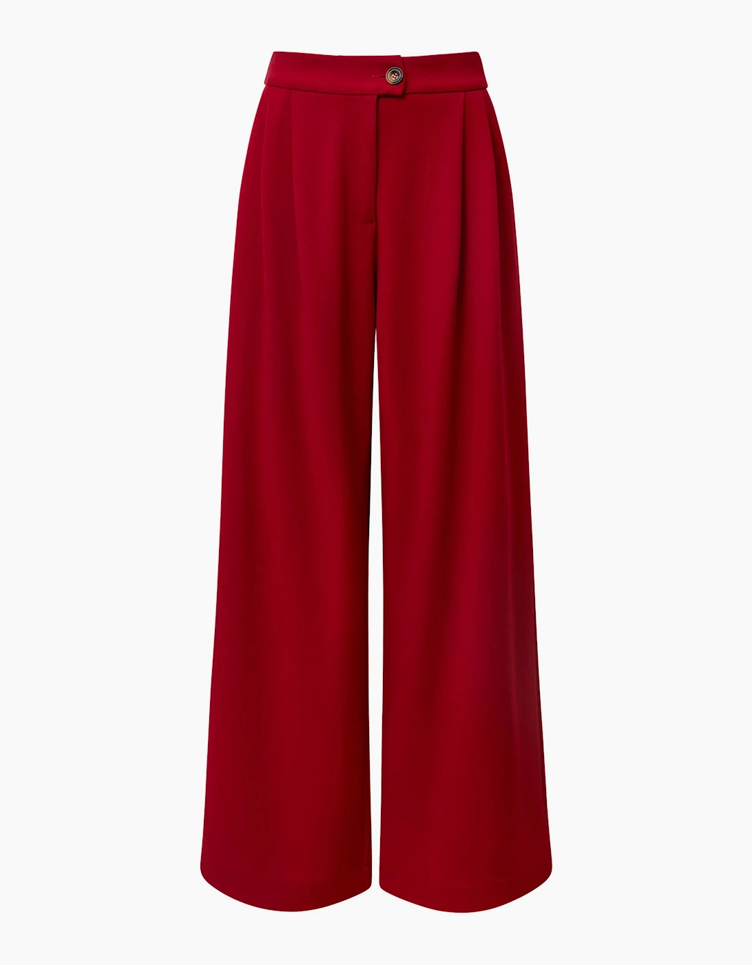 Red Wide Leg Suit Trousers