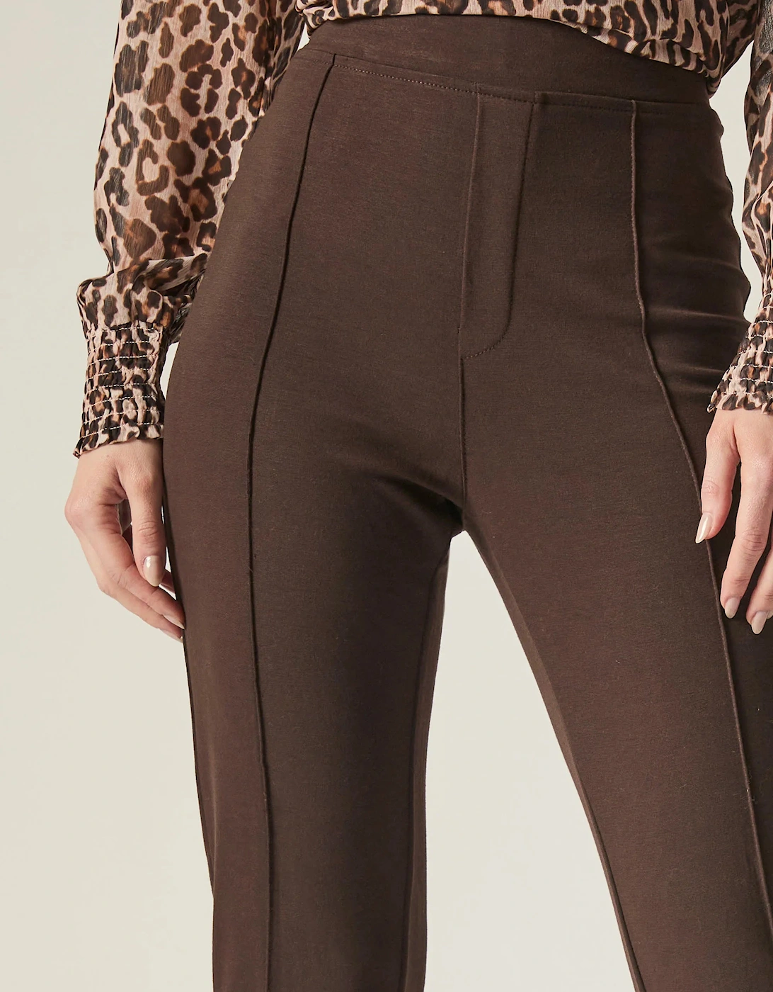Cigarette Trousers Brown