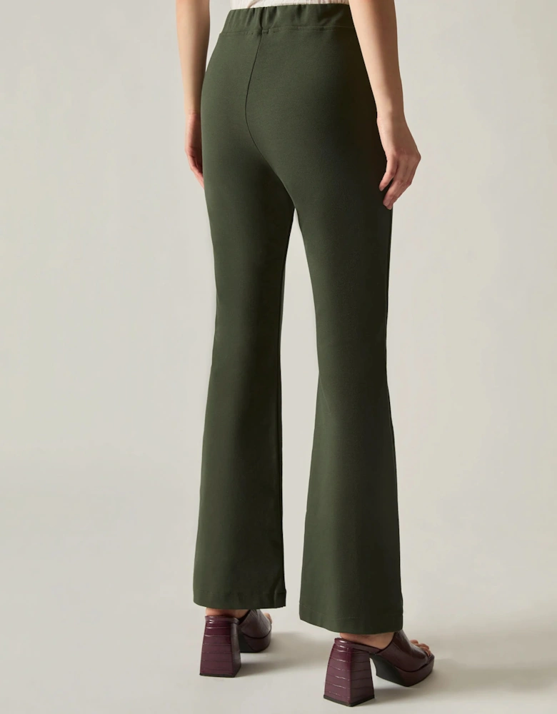 Khaki Bootleg Trousers