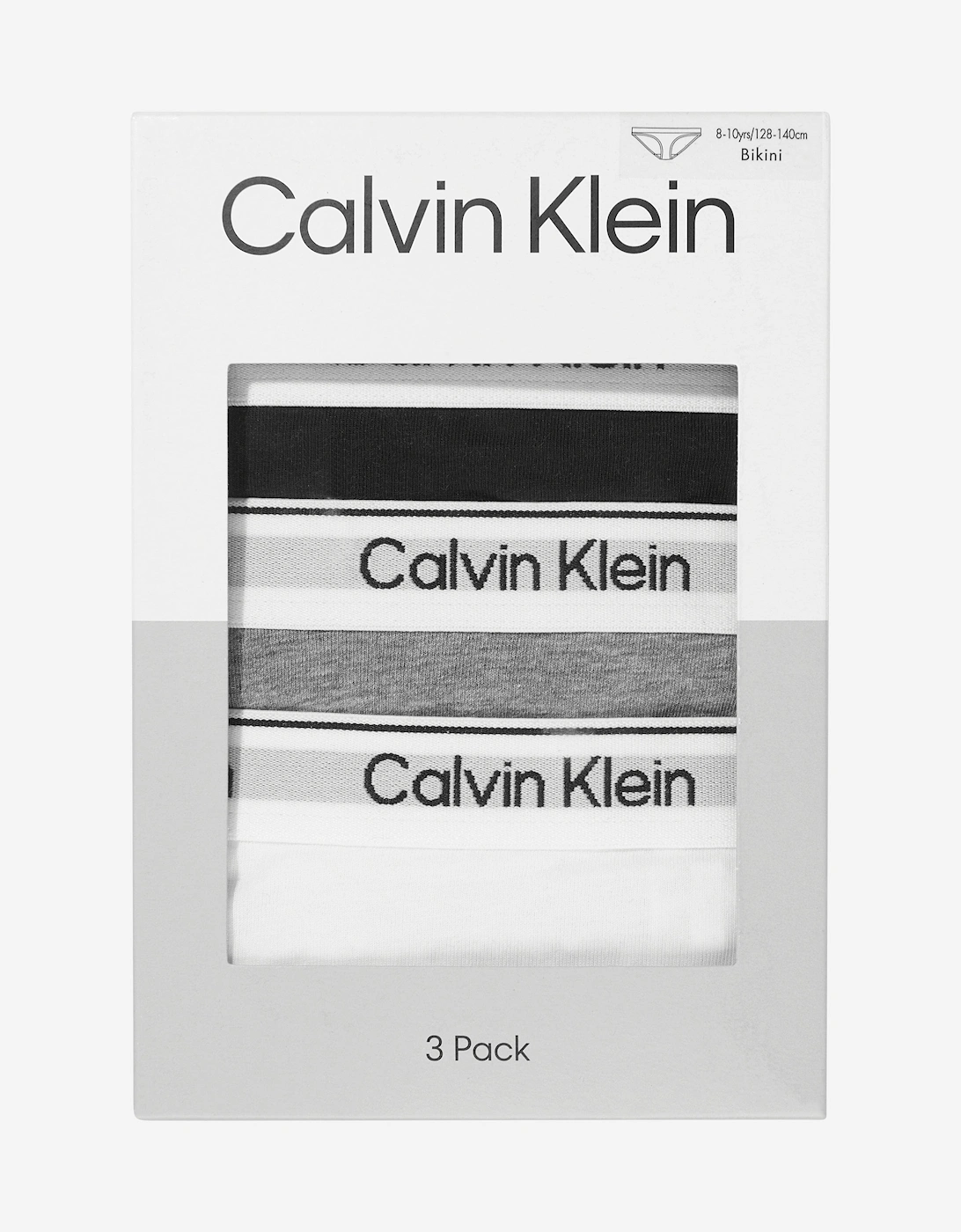 Calvin Klein Girls 3 Pack Bikini Knickers Set in Black