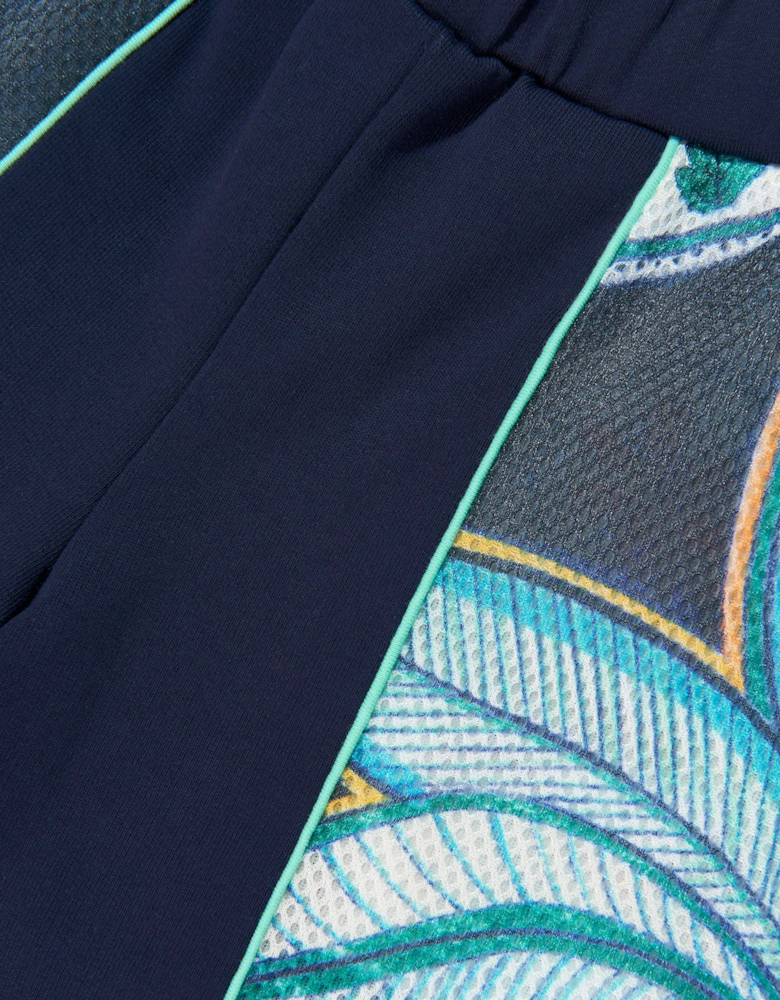 Just Cavalli Boys Khandi Fleece Bermuda Shorts in Navy