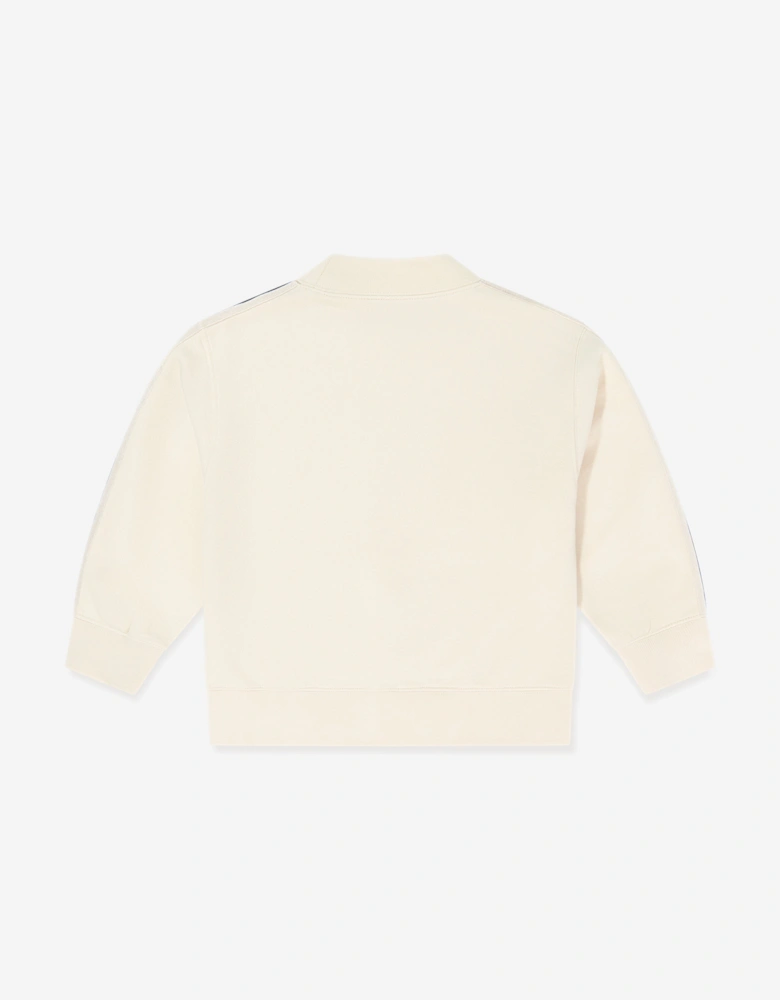 Palm Angels Boys Minitrack Regular Sweatshirt in Beige