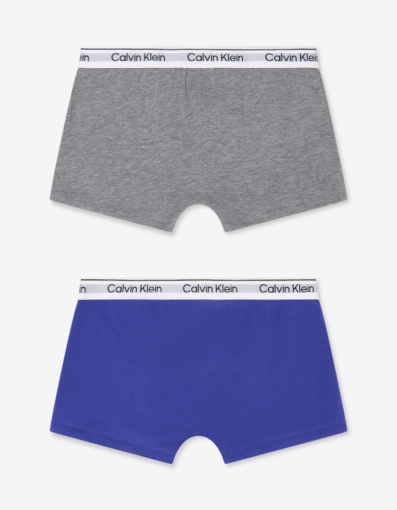 Calvin Klein Boys 2 Pack Boxer Shorts Set in Blue