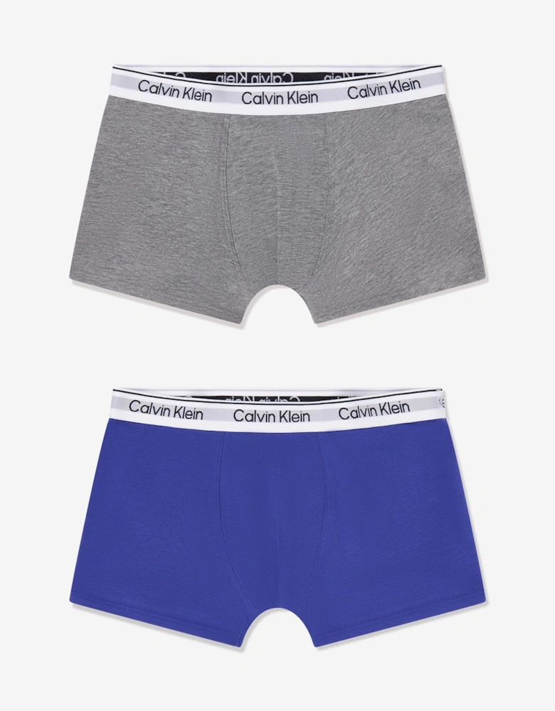 Calvin Klein Boys 2 Pack Boxer Shorts Set in Blue