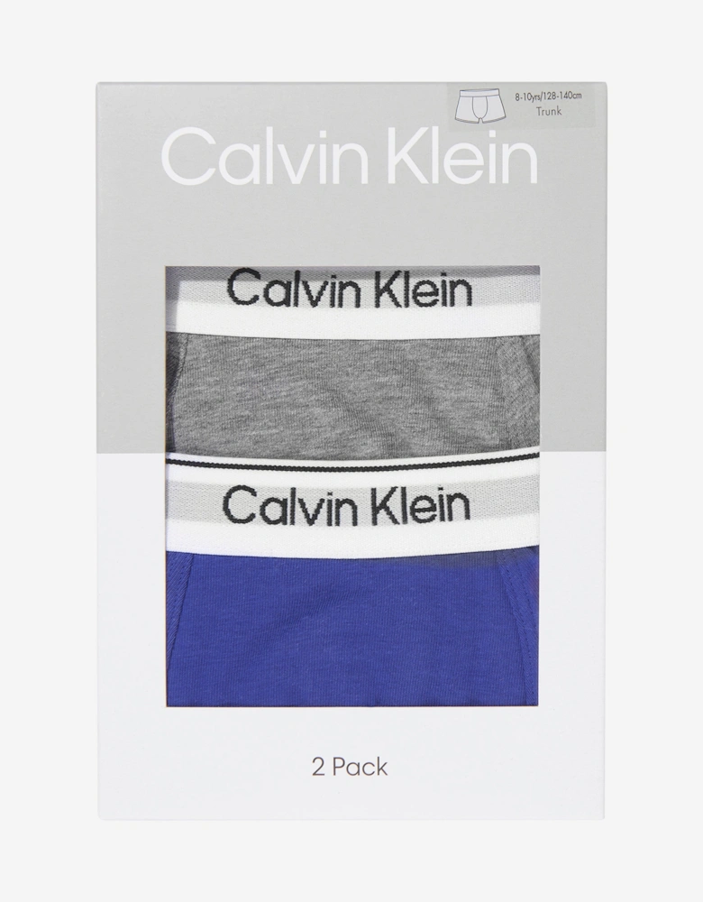 Calvin Klein Boys 2 Pack Boxer Shorts Set in Blue