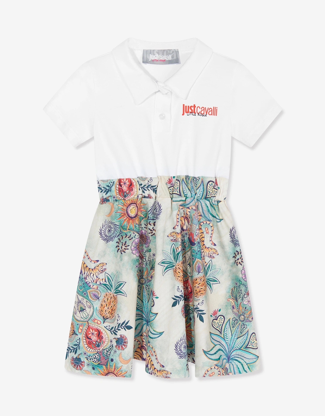 Just Cavalli Girls Hobi Midi Dress in Multicolour