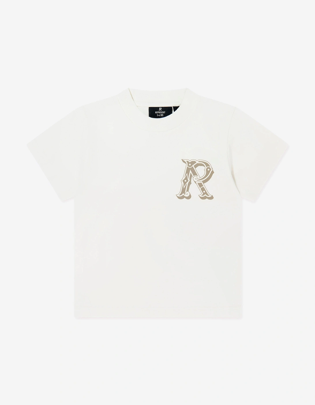 REPRESENT Kids Mini Western Initial T-Shirt in Ivory, 5 of 4