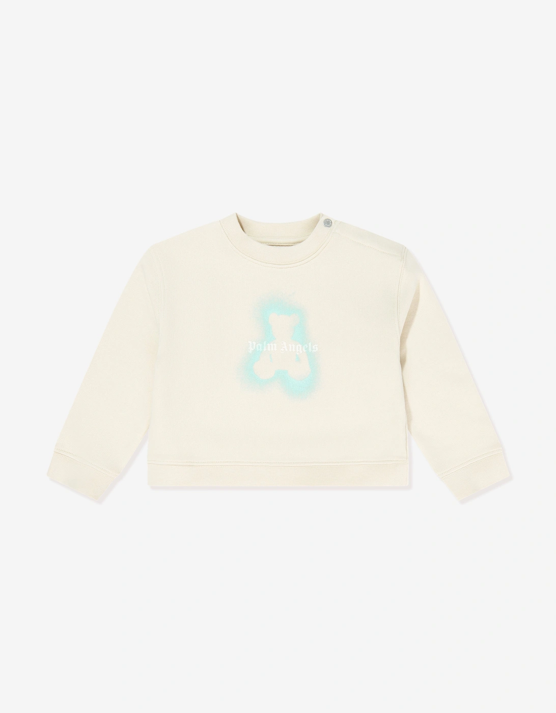 Palm Angels Baby Boys Spray Bear Regular Sweatshirt in Beige