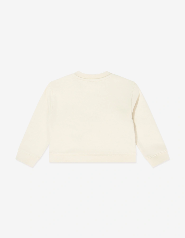 Palm Angels Baby Boys Spray Bear Regular Sweatshirt in Beige