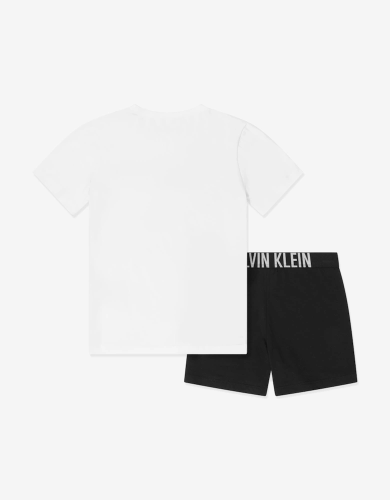 Calvin Klein Boys T-Shirt and Shorts Loungewear Set in White