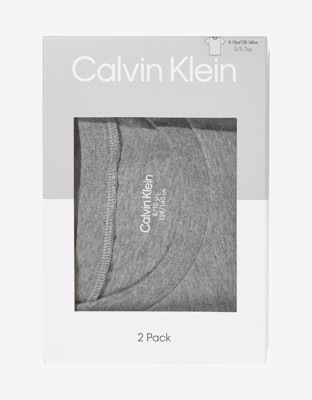 Calvin Klein Boys 2 Pack T-Shirt Set in Grey