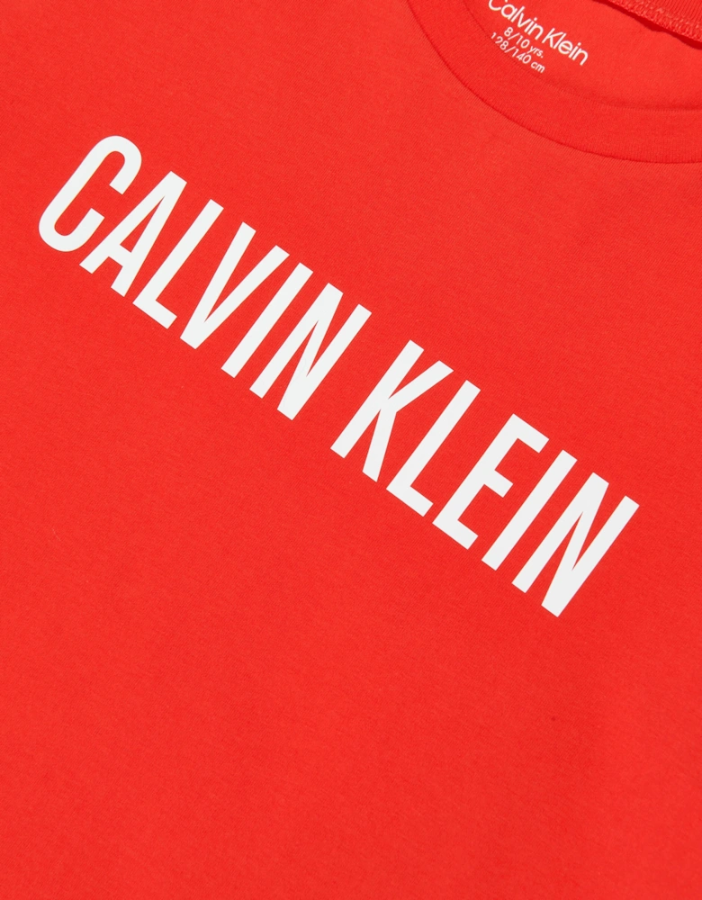 Calvin Klein Boys T-Shirt and Shorts Loungewear Set in Red